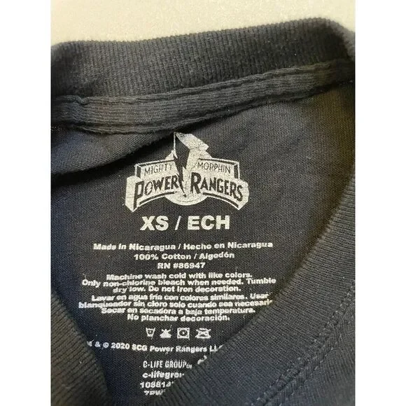 Power Rangers Graphic T-shirt Women XS Black Long Sleeve - Picture 4 of 5